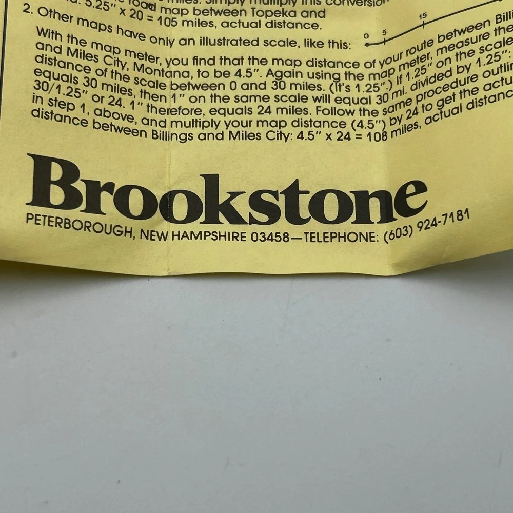 Brookstone Map Measurer Silver Opisometer Germany 2962 EUC with Box Instructions
